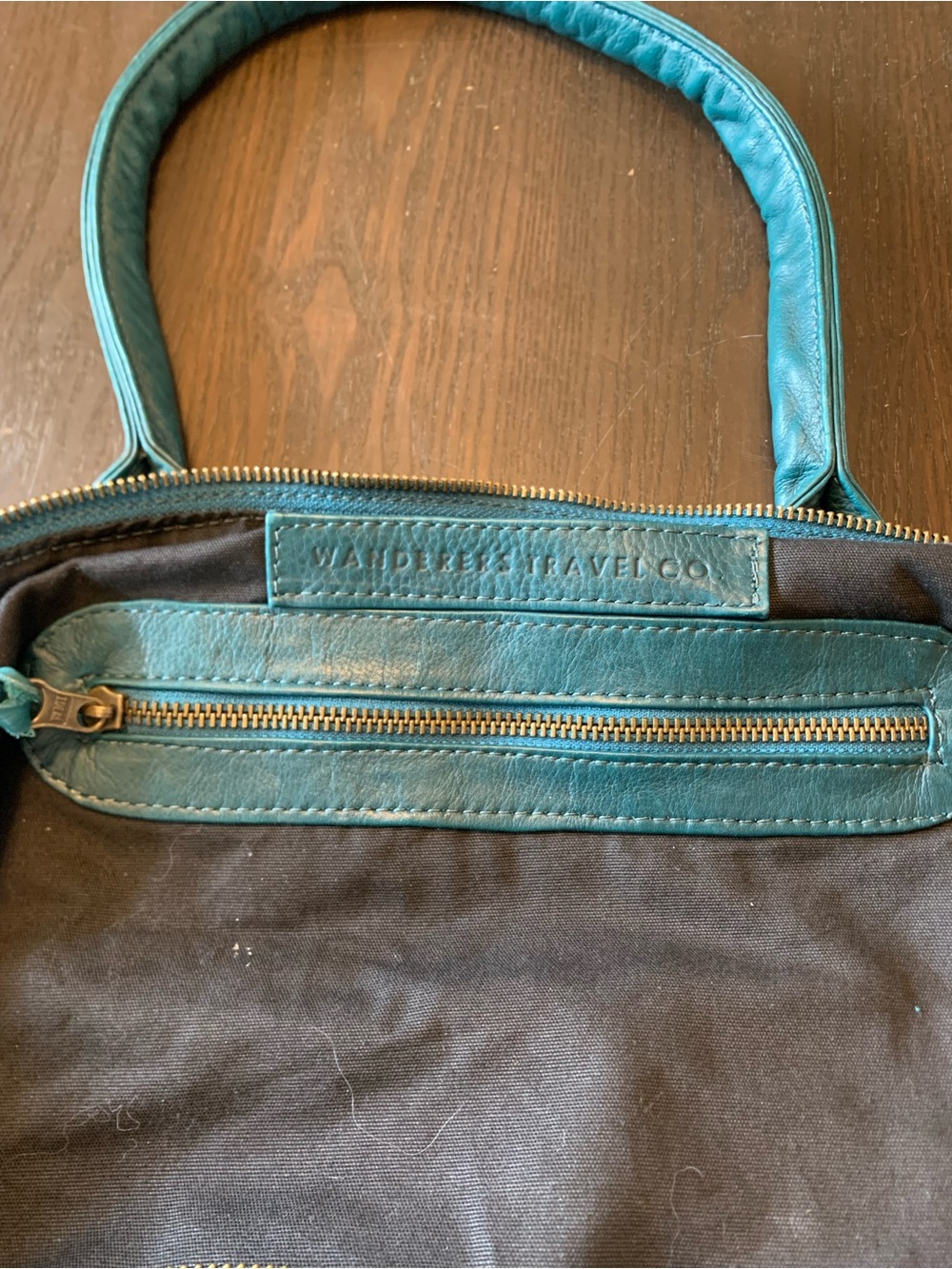 Wanderers The Banff Teal Leather Women's Hand Bag - Picture 12 of 16
